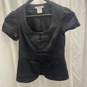 Shirtsleeve Blazer top, fitted, womens small